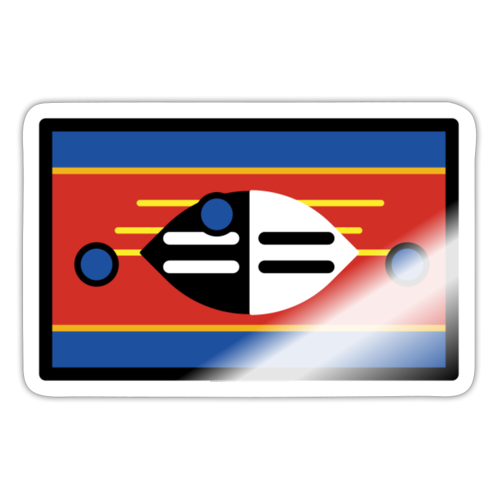 Flag: Eswatini Moji Sticker - Emoji.Express - white glossy