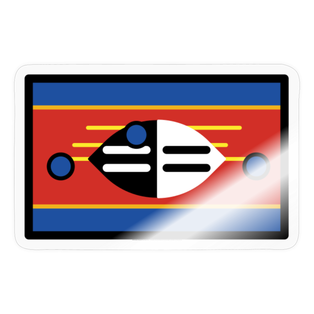 Flag: Eswatini Moji Sticker - Emoji.Express - transparent glossy