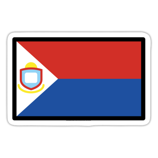 Flag: Sint Maarten Moji Sticker - Emoji.Express - white matte