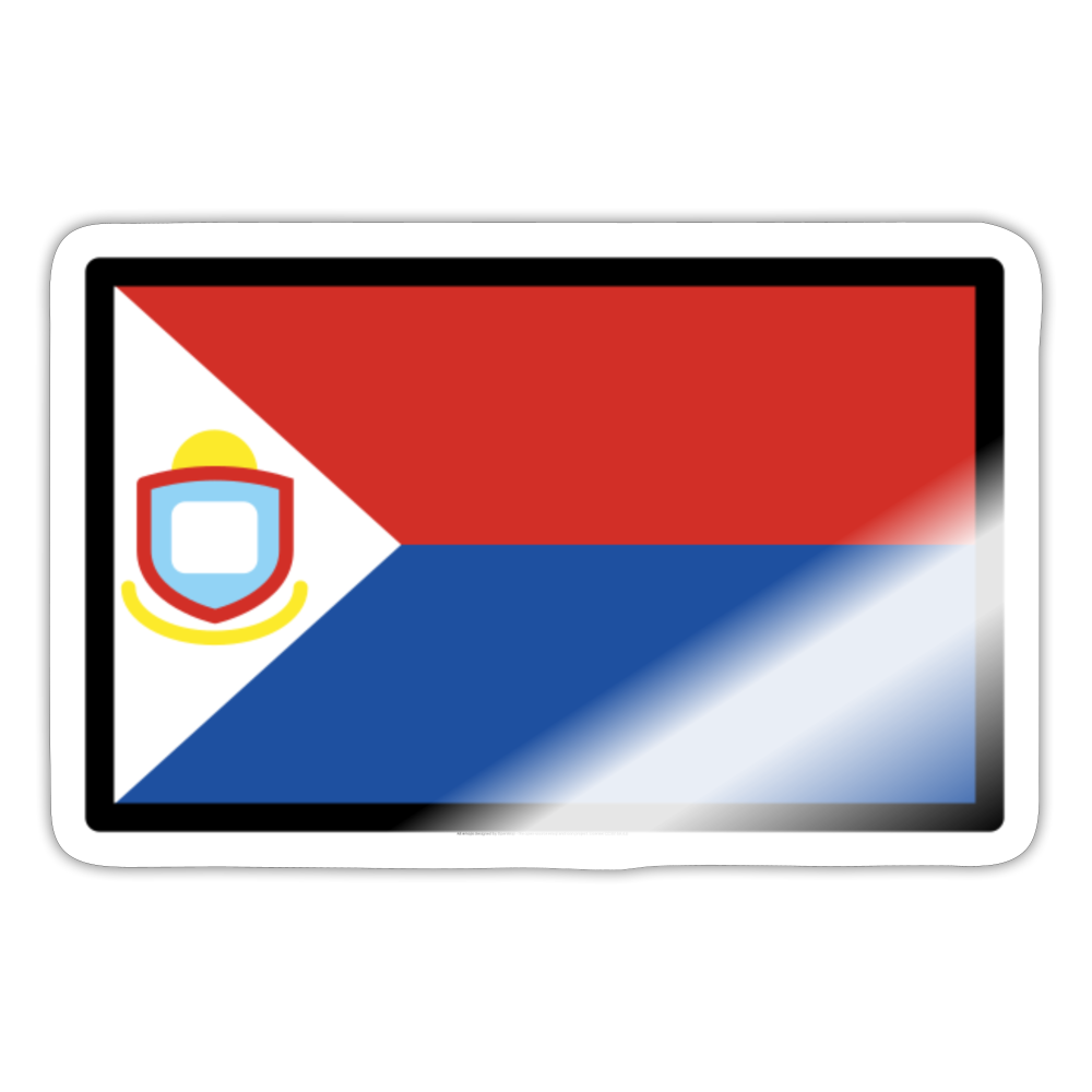 Flag: Sint Maarten Moji Sticker - Emoji.Express - white glossy