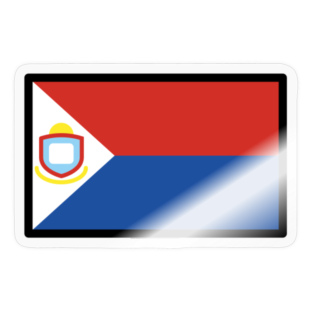 Flag: Sint Maarten Moji Sticker - Emoji.Express - transparent glossy