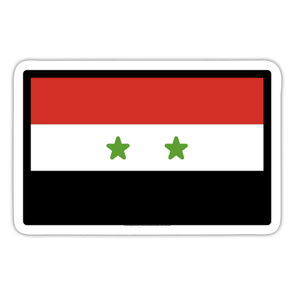 Flag: Syria Moji Sticker - Emoji.Express - white matte