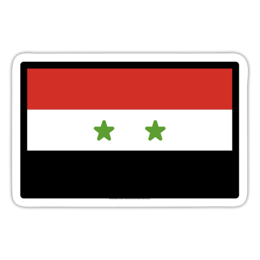 Flag: Syria Moji Sticker - Emoji.Express - white matte
