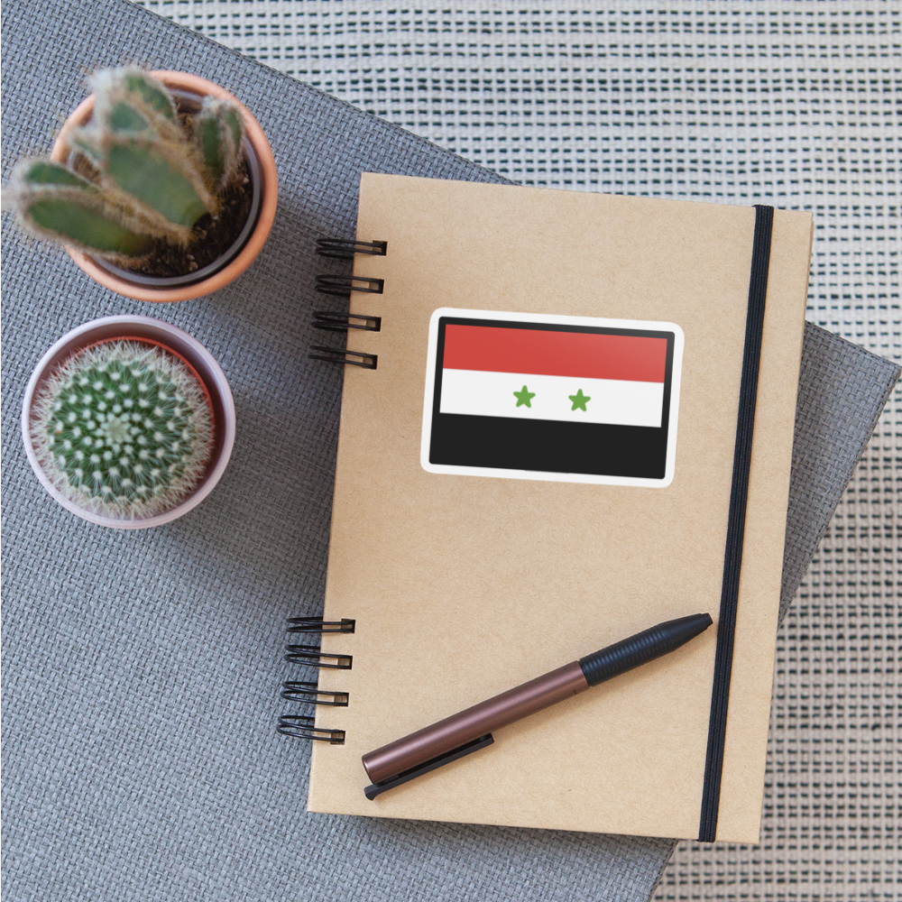 Flag: Syria Moji Sticker - Emoji.Express - white matte