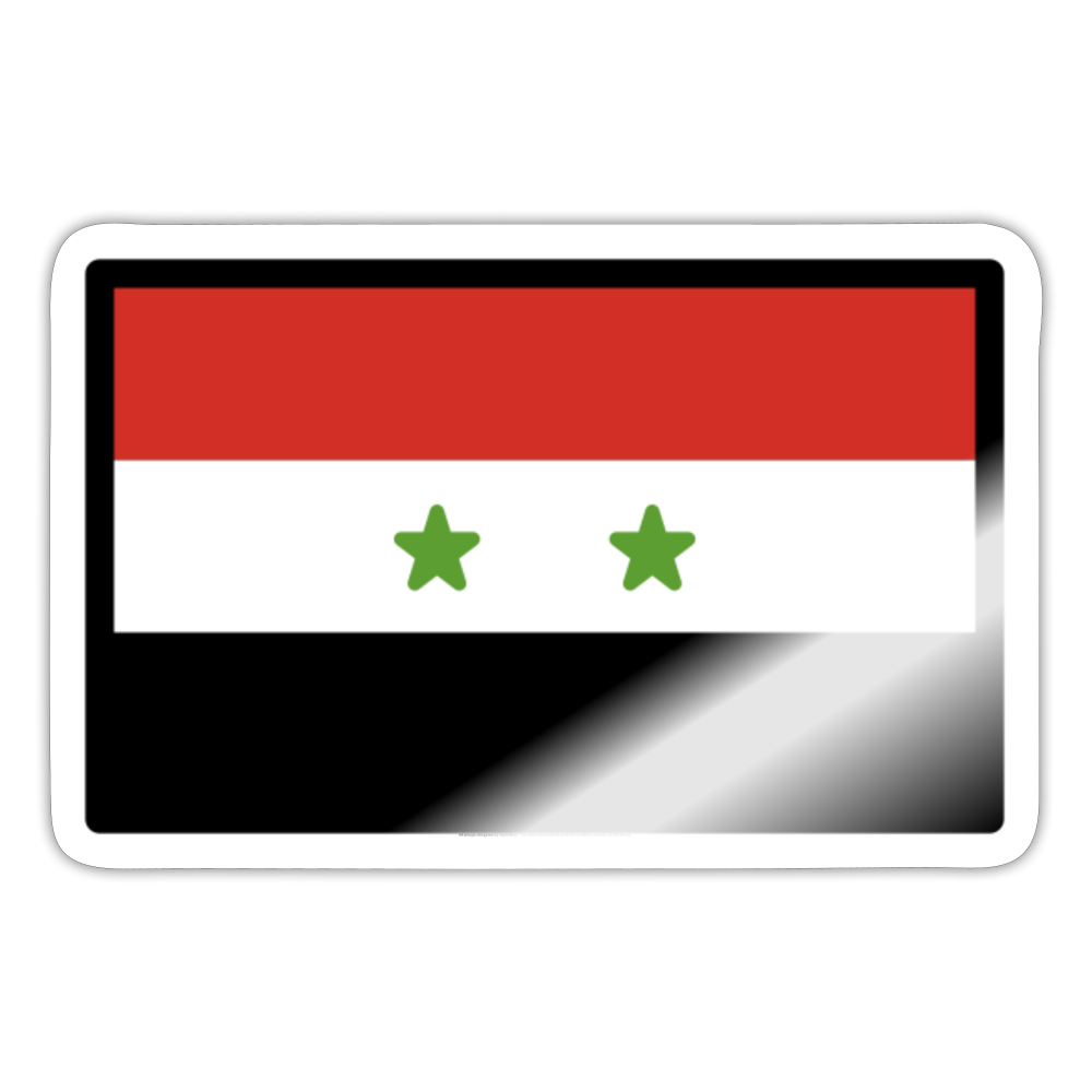 Flag: Syria Moji Sticker - Emoji.Express - white glossy