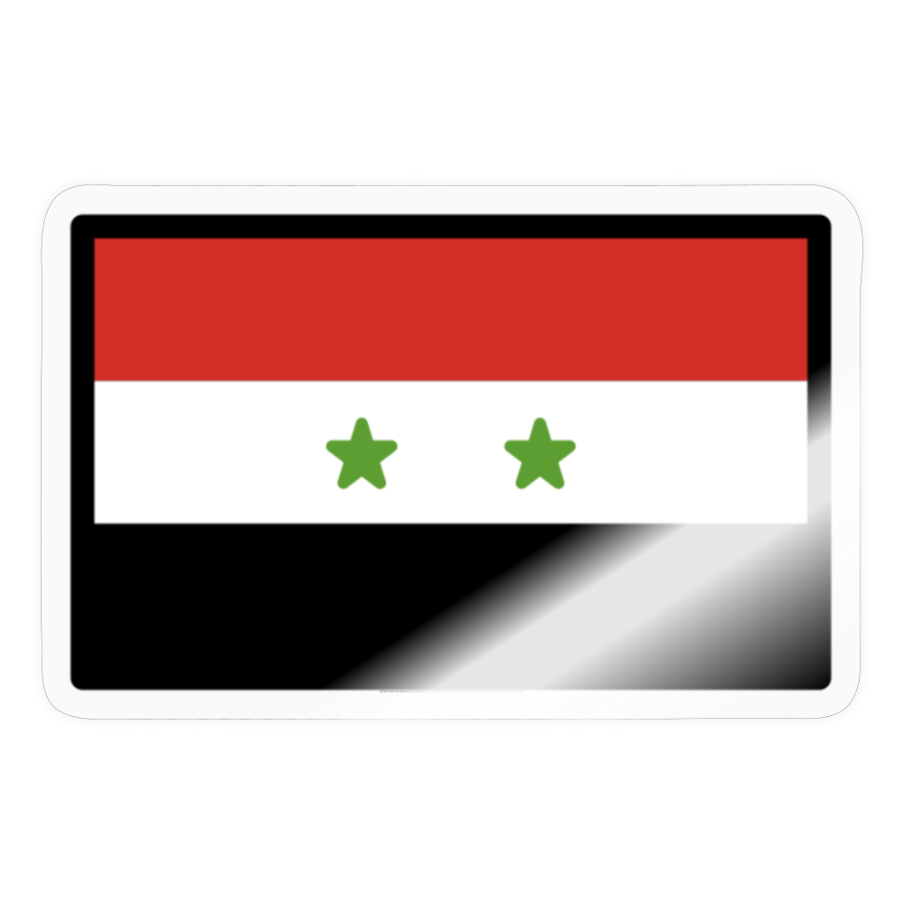 Flag: Syria Moji Sticker - Emoji.Express - transparent glossy