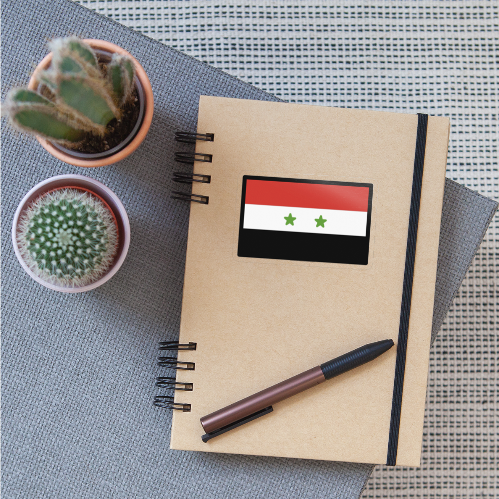 Flag: Syria Moji Sticker - Emoji.Express - transparent glossy