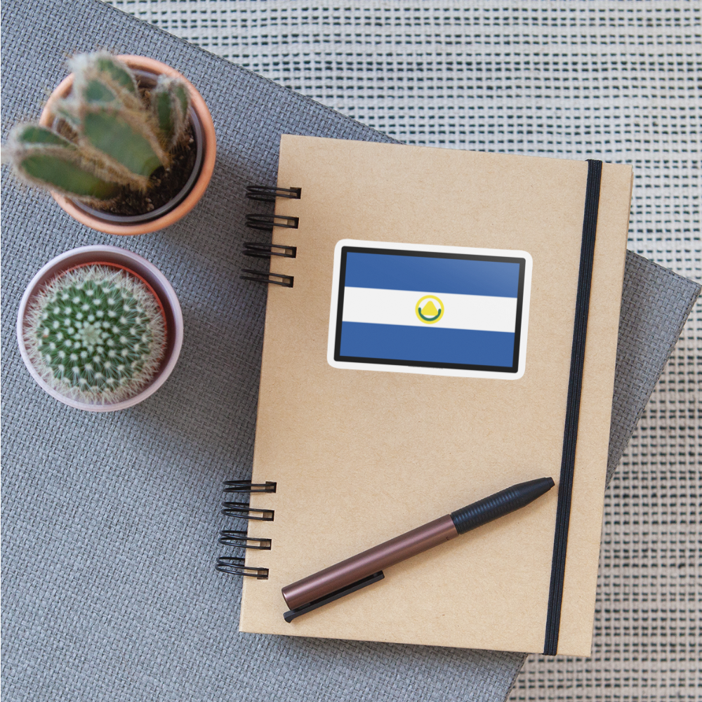 Flag: El Salvador Moji Sticker - Emoji.Express - white matte