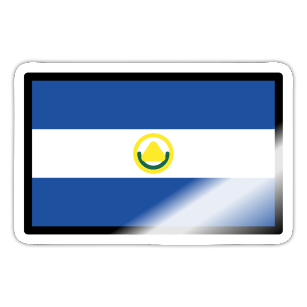 Flag: El Salvador Moji Sticker - Emoji.Express - white glossy