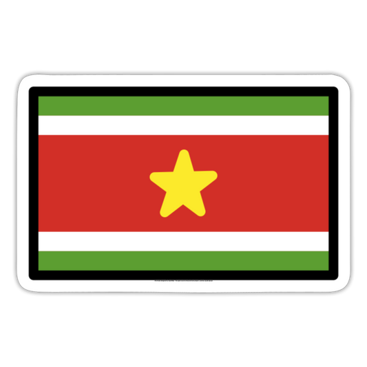 Flag: Suriname Moji Sticker - Emoji.Express - white matte
