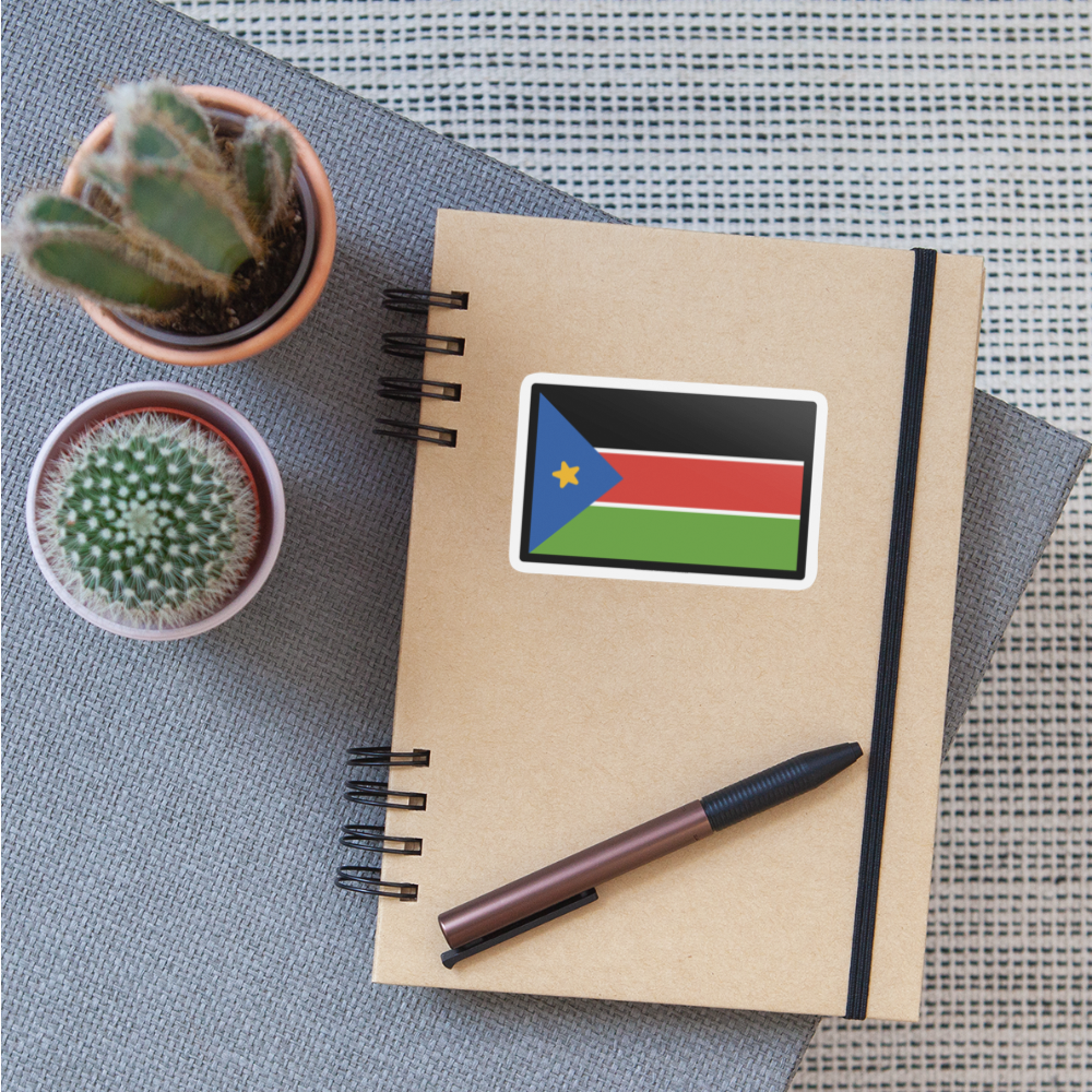 Flag: South Sudan Moji Sticker - Emoji.Express - white matte