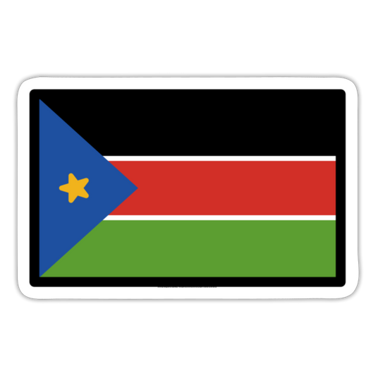 Flag: South Sudan Moji Sticker - Emoji.Express - white matte
