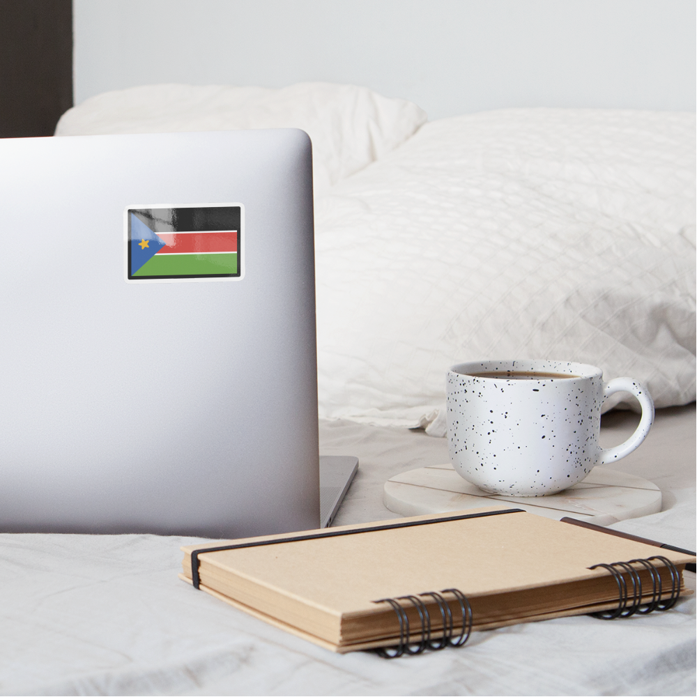 Flag: South Sudan Moji Sticker - Emoji.Express - white glossy