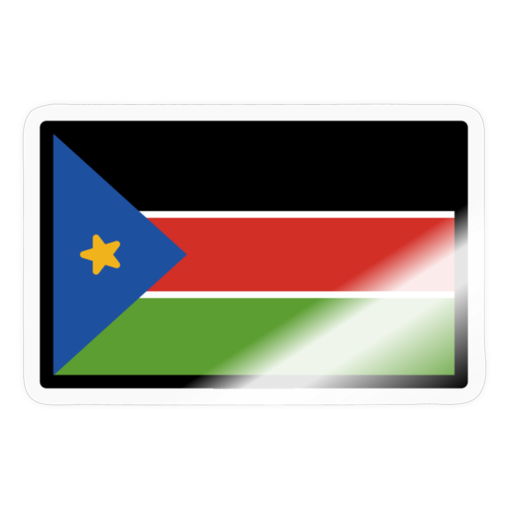 Flag: South Sudan Moji Sticker - Emoji.Express - transparent glossy