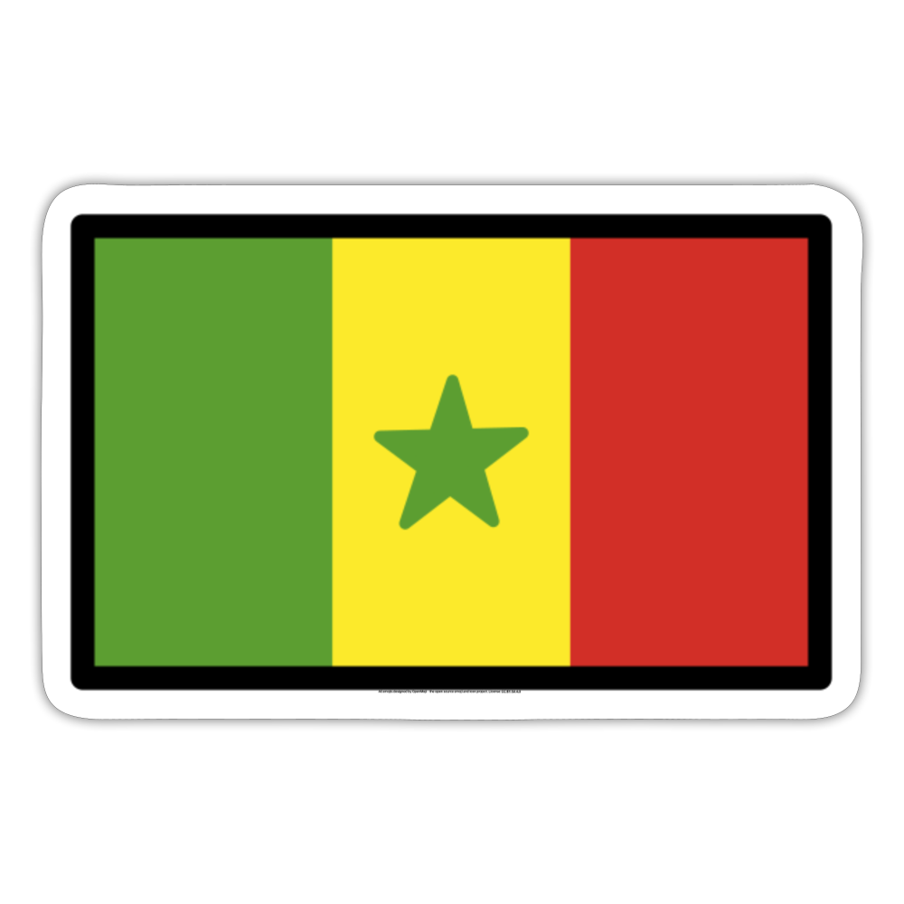 Flag: Senegal Moji Sticker - Emoji.Express - white matte