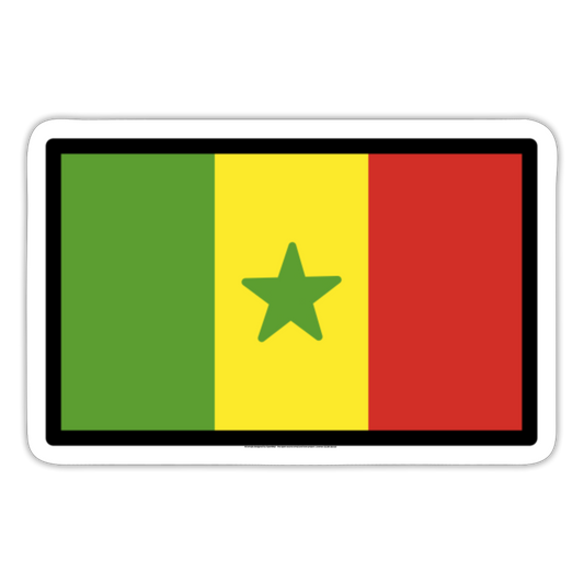 Flag: Senegal Moji Sticker - Emoji.Express - white matte