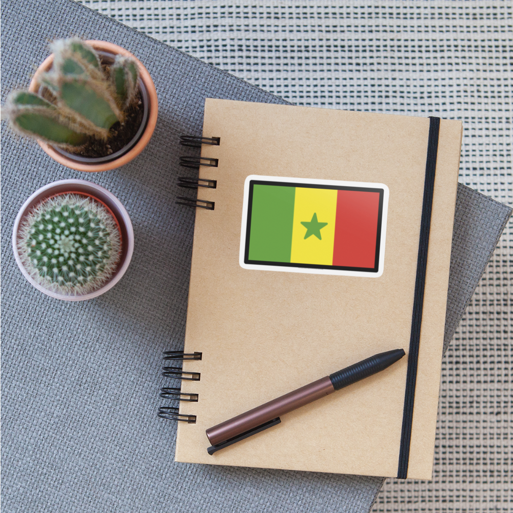 Flag: Senegal Moji Sticker - Emoji.Express - white matte