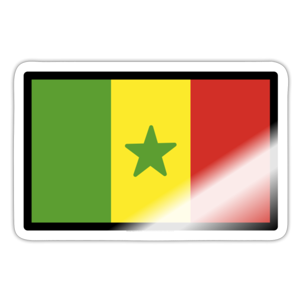 Flag: Senegal Moji Sticker - Emoji.Express - white glossy