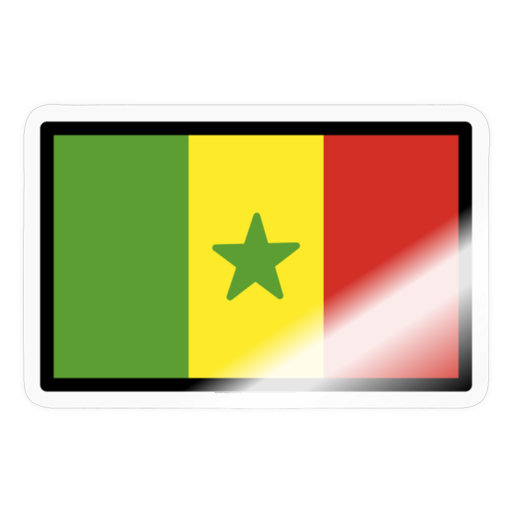 Flag: Senegal Moji Sticker - Emoji.Express - transparent glossy