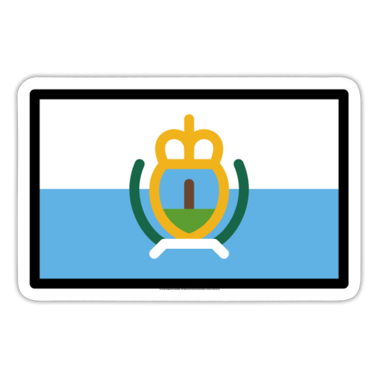 Flag: San Marino Moji Sticker - Emoji.Express - white matte