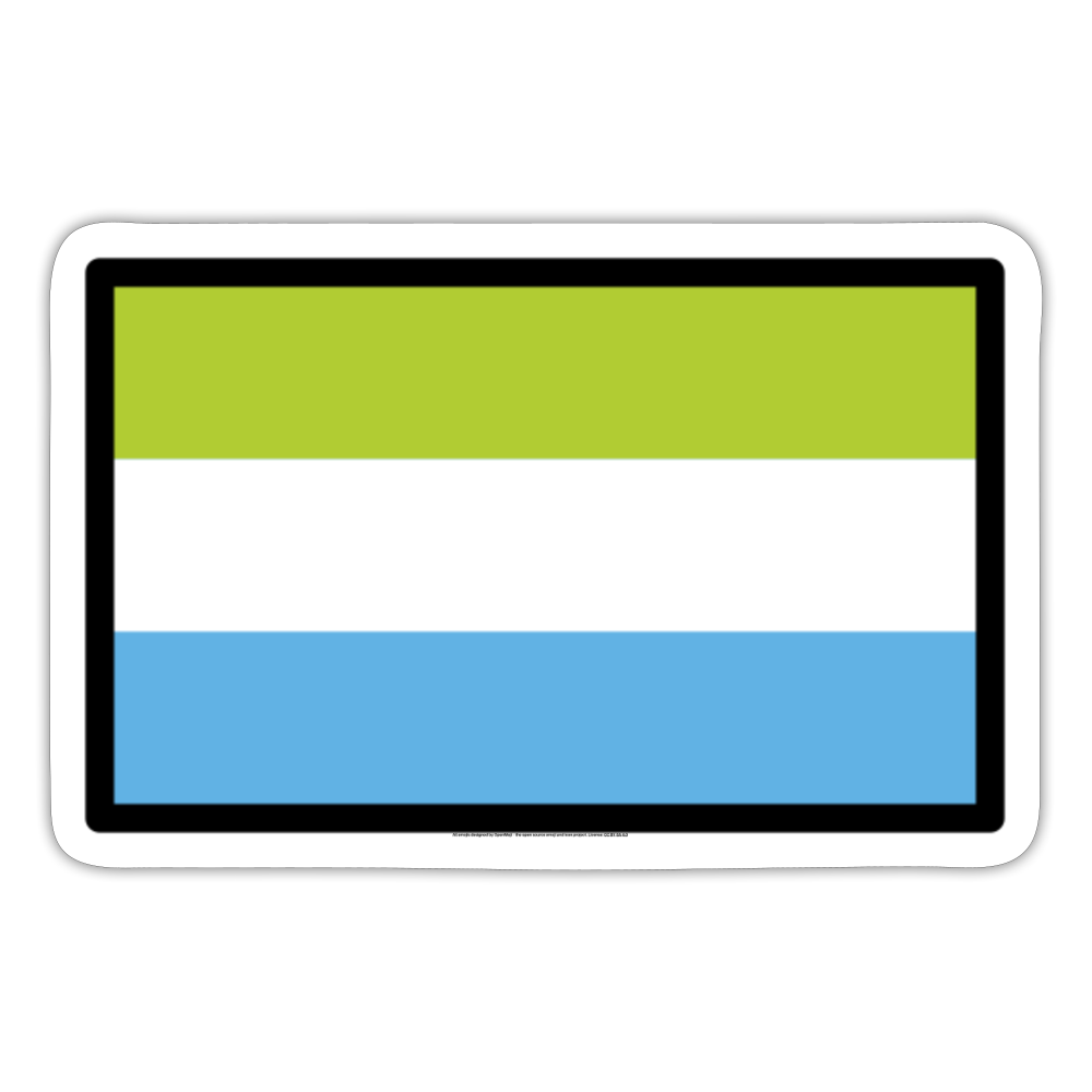 Flag: Sierra Leone Moji Sticker - Emoji.Express - white matte