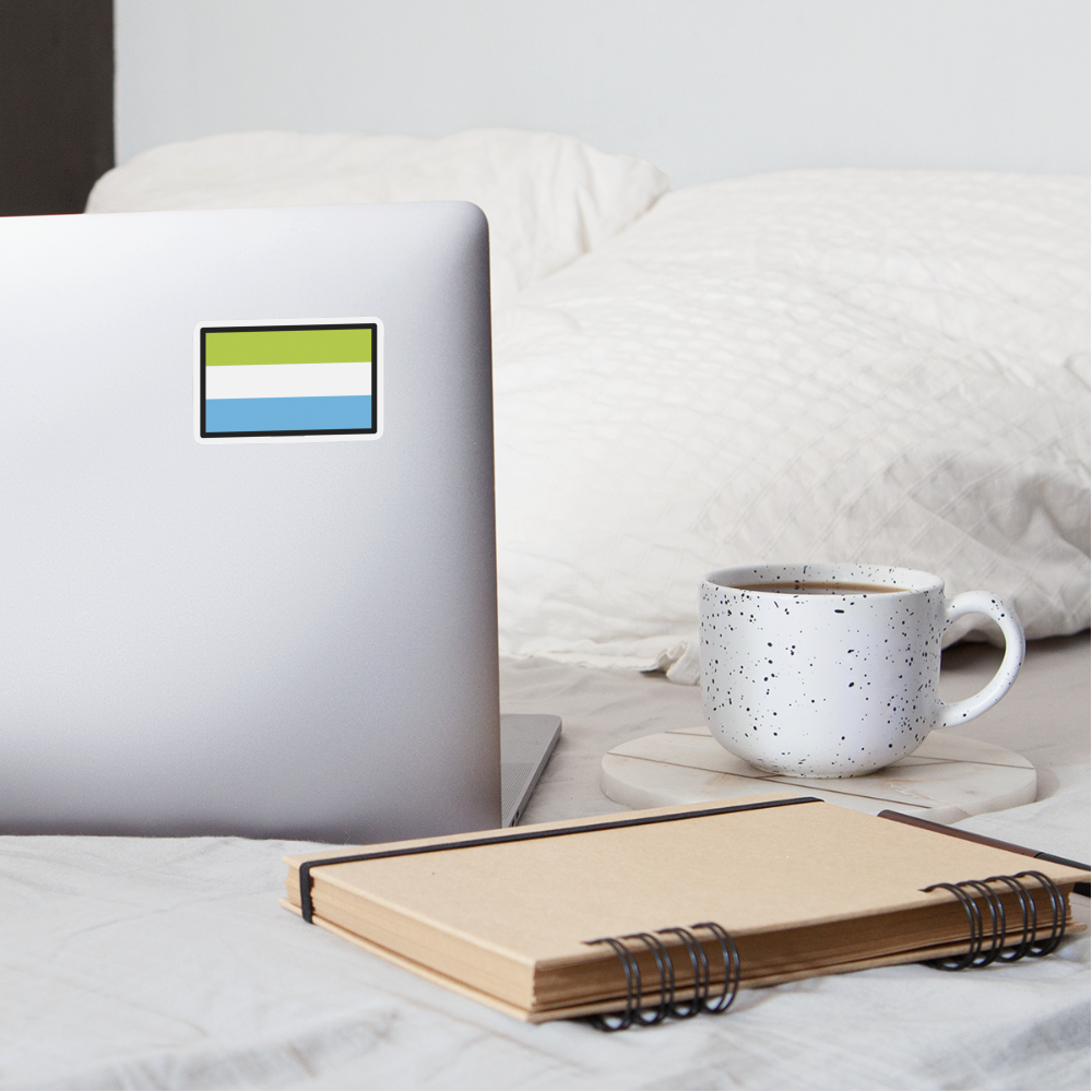 Flag: Sierra Leone Moji Sticker - Emoji.Express - white matte