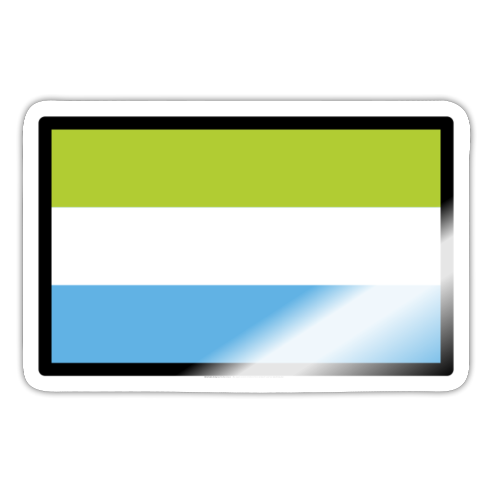 Flag: Sierra Leone Moji Sticker - Emoji.Express - white glossy