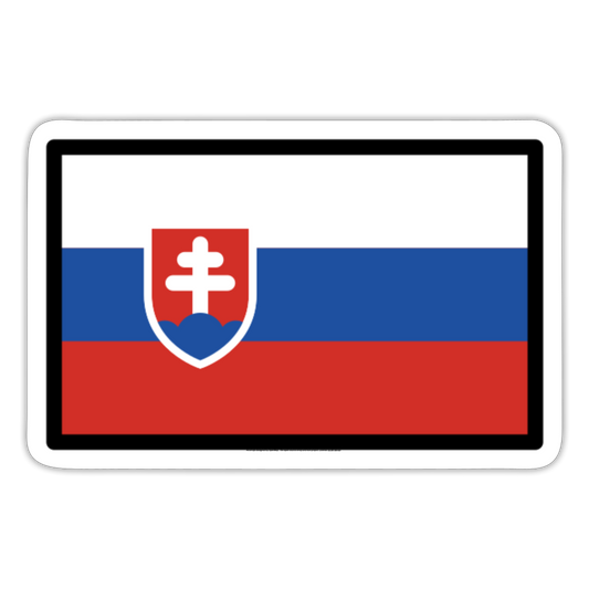 Flag: Slovakia Moji Sticker - Emoji.Express - white matte