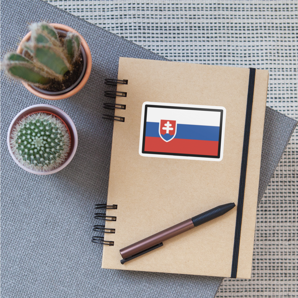 Flag: Slovakia Moji Sticker - Emoji.Express - white matte