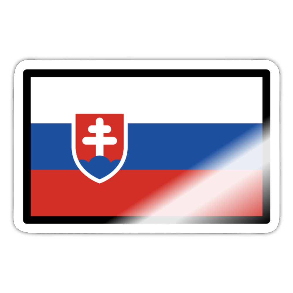 Flag: Slovakia Moji Sticker - Emoji.Express - white glossy