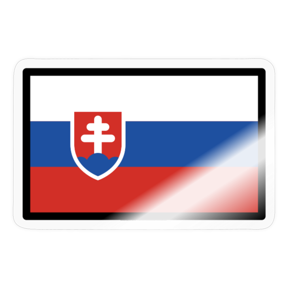 Flag: Slovakia Moji Sticker - Emoji.Express - transparent glossy