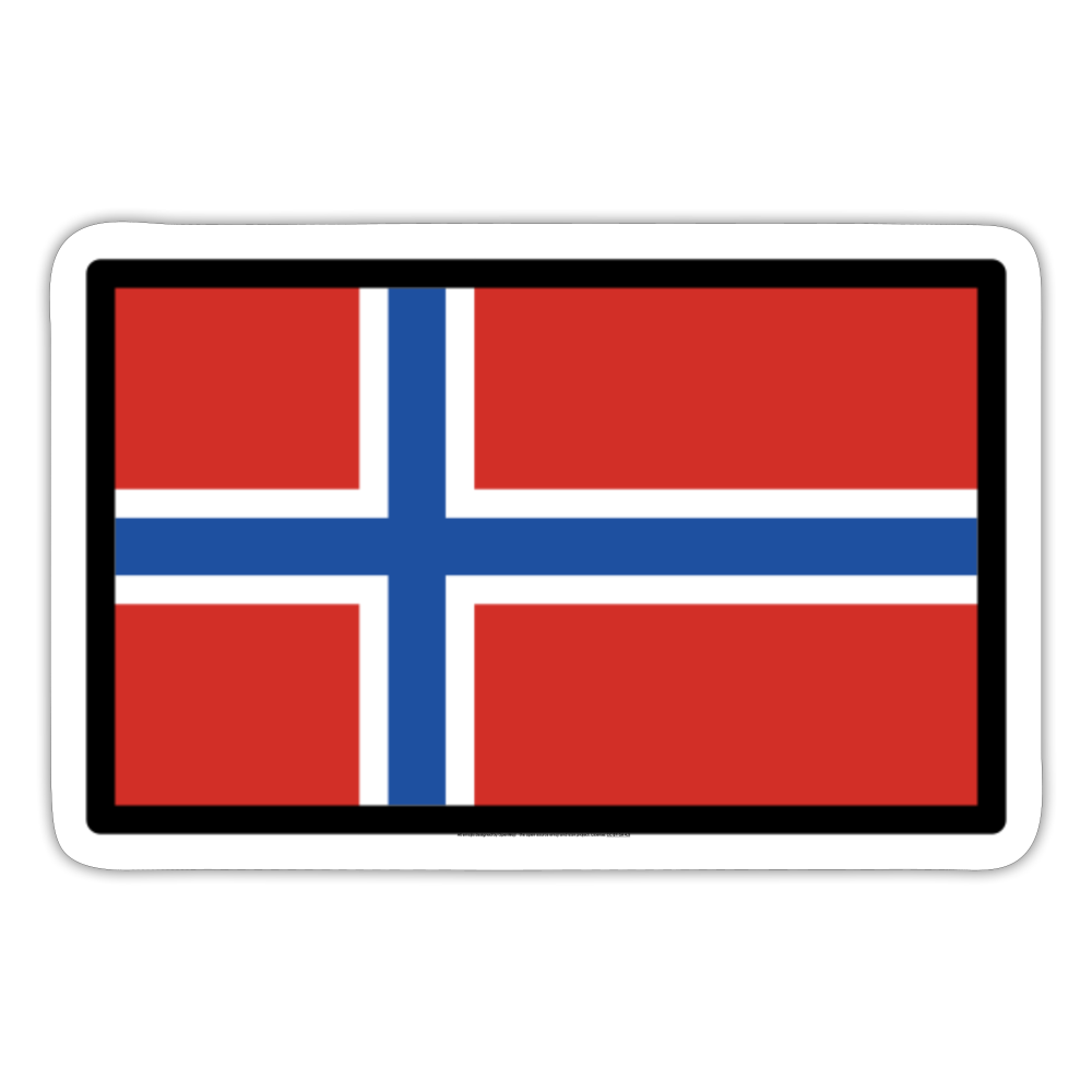 Flag: Svalbard & Jan Mayen Moji Sticker - Emoji.Express - white matte