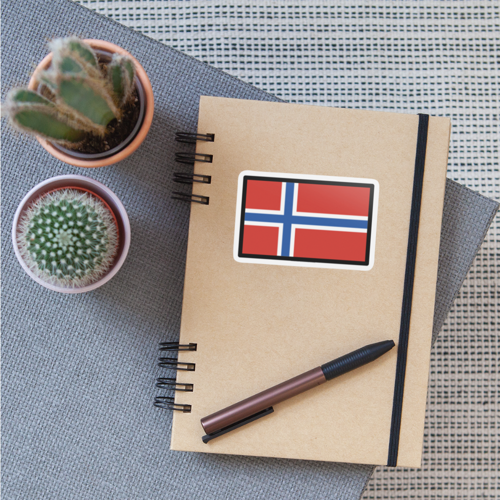 Flag: Svalbard & Jan Mayen Moji Sticker - Emoji.Express - white matte