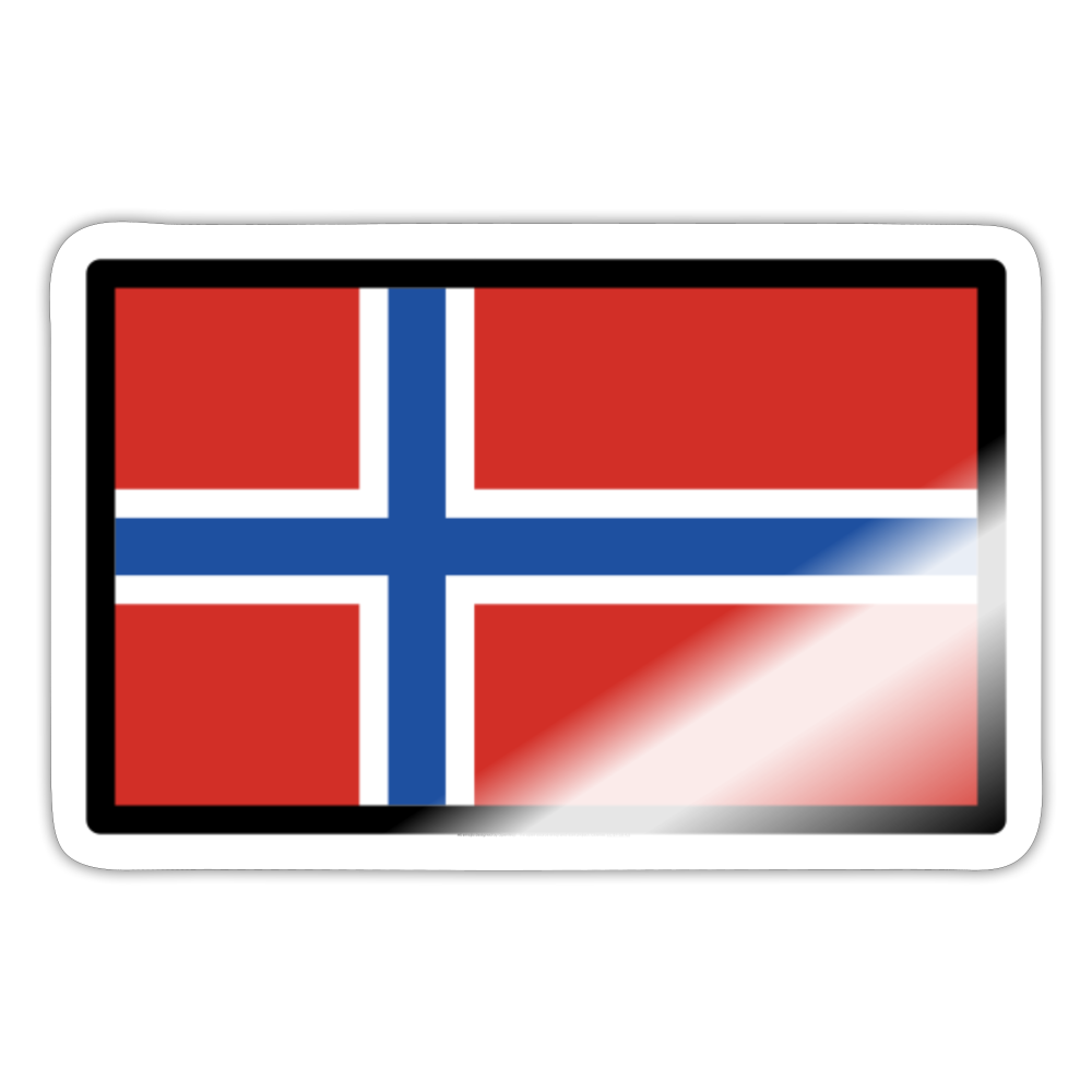 Flag: Svalbard & Jan Mayen Moji Sticker - Emoji.Express - white glossy