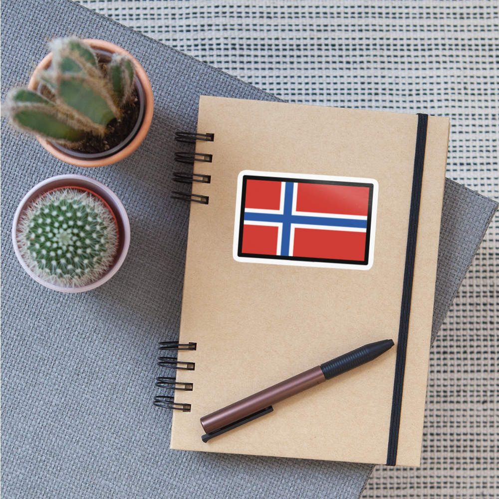 Flag: Svalbard & Jan Mayen Moji Sticker - Emoji.Express - white glossy