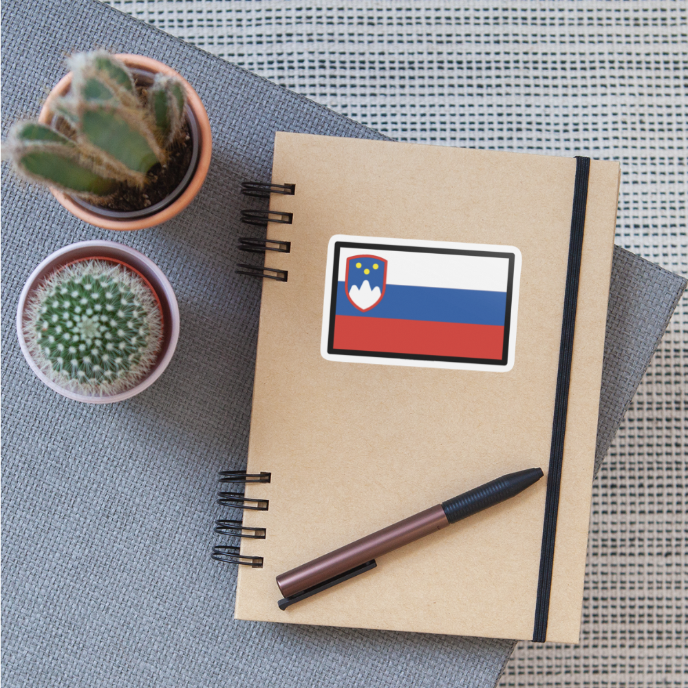 Flag: Slovenia Moji Sticker - Emoji.Express - white matte