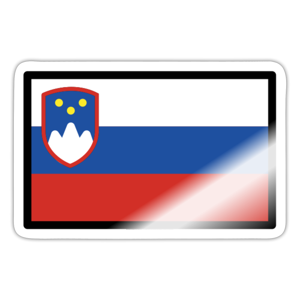 Flag: Slovenia Moji Sticker - Emoji.Express - white glossy