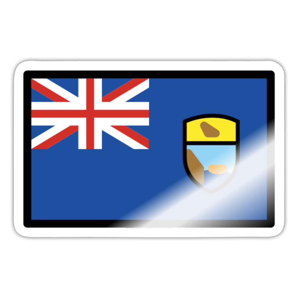 Flag: St. Helena Moji Sticker - Emoji.Express - white glossy