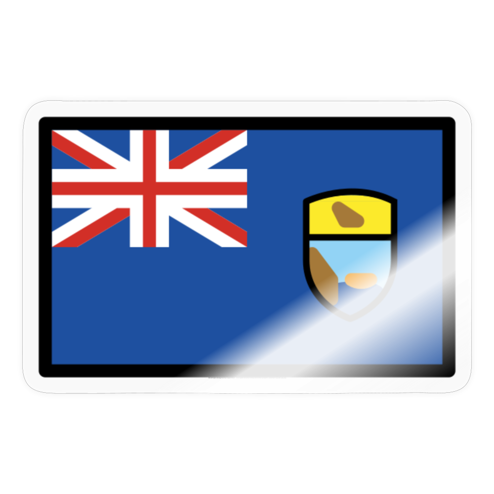 Flag: St. Helena Moji Sticker - Emoji.Express - transparent glossy