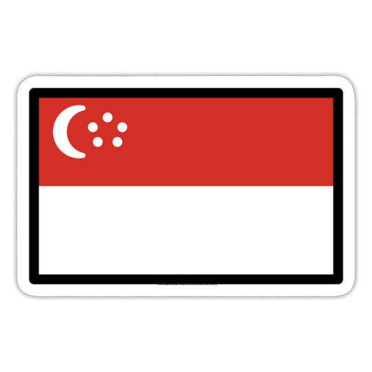Flag: Singapore Moji Sticker - Emoji.Express - white matte