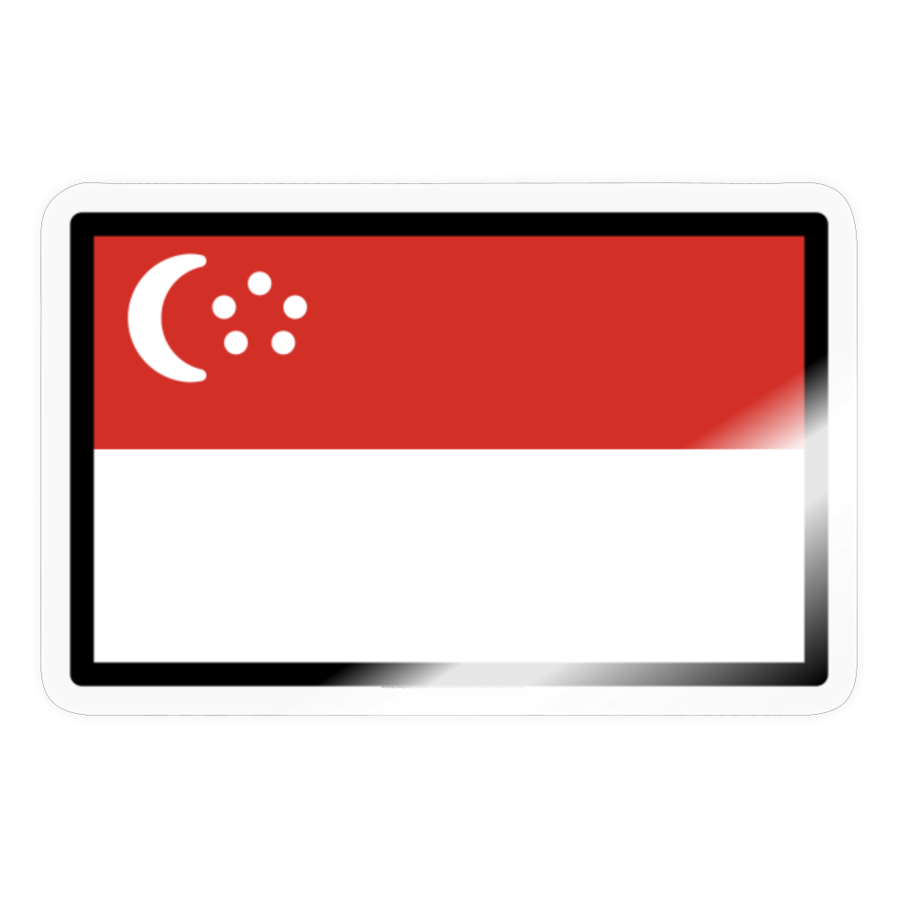 Flag: Singapore Moji Sticker - Emoji.Express - transparent glossy