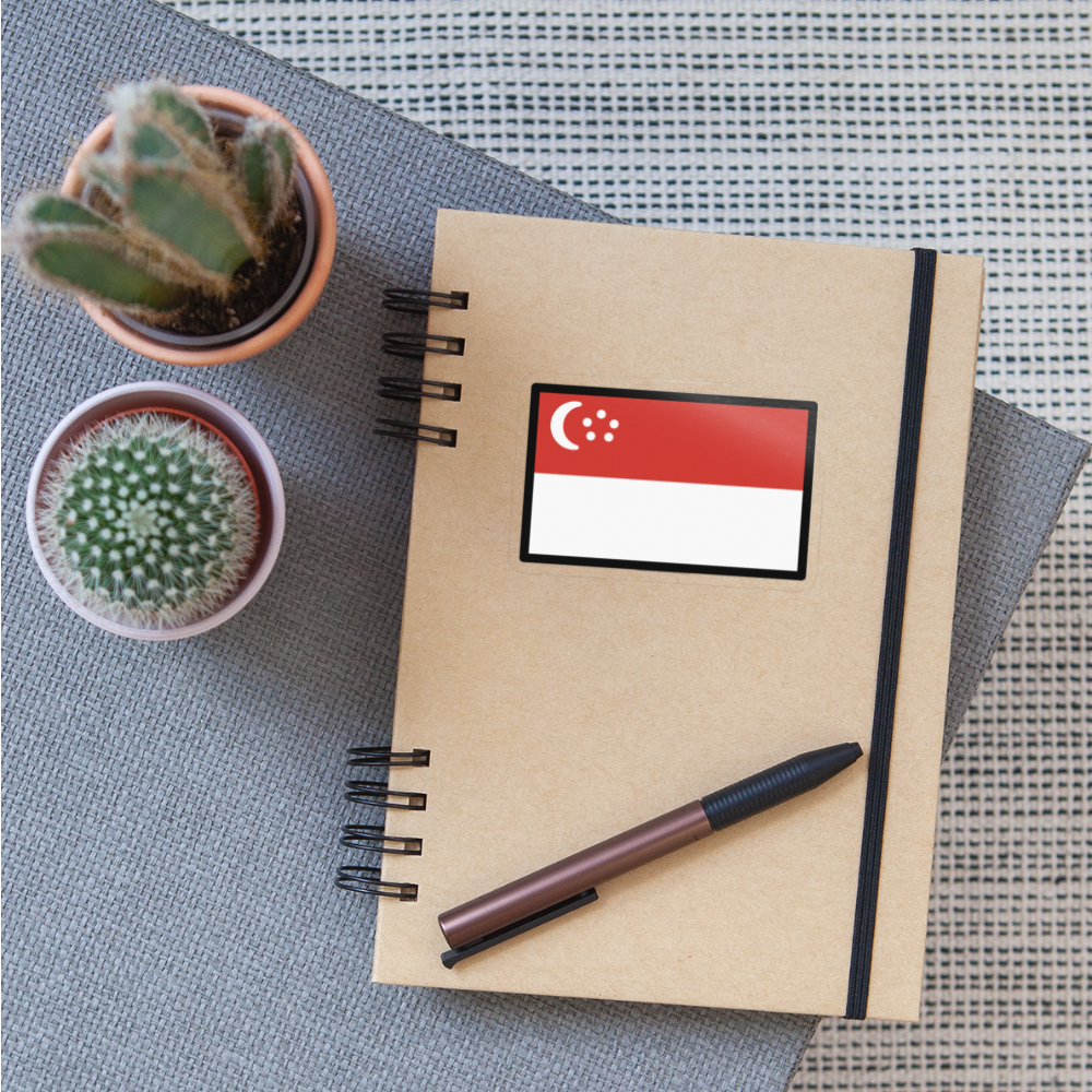 Flag: Singapore Moji Sticker - Emoji.Express - transparent glossy