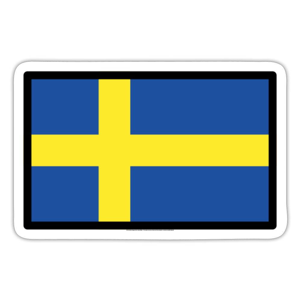 Flag: Sweden Moji Sticker - Emoji.Express - white matte