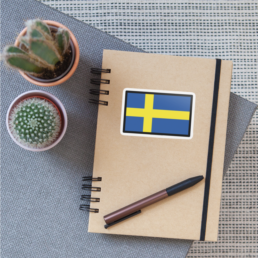 Flag: Sweden Moji Sticker - Emoji.Express - white matte