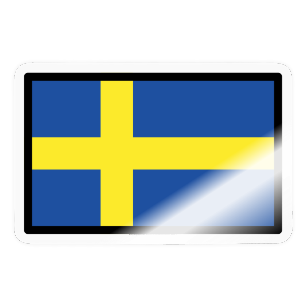 Flag: Sweden Moji Sticker - Emoji.Express - transparent glossy