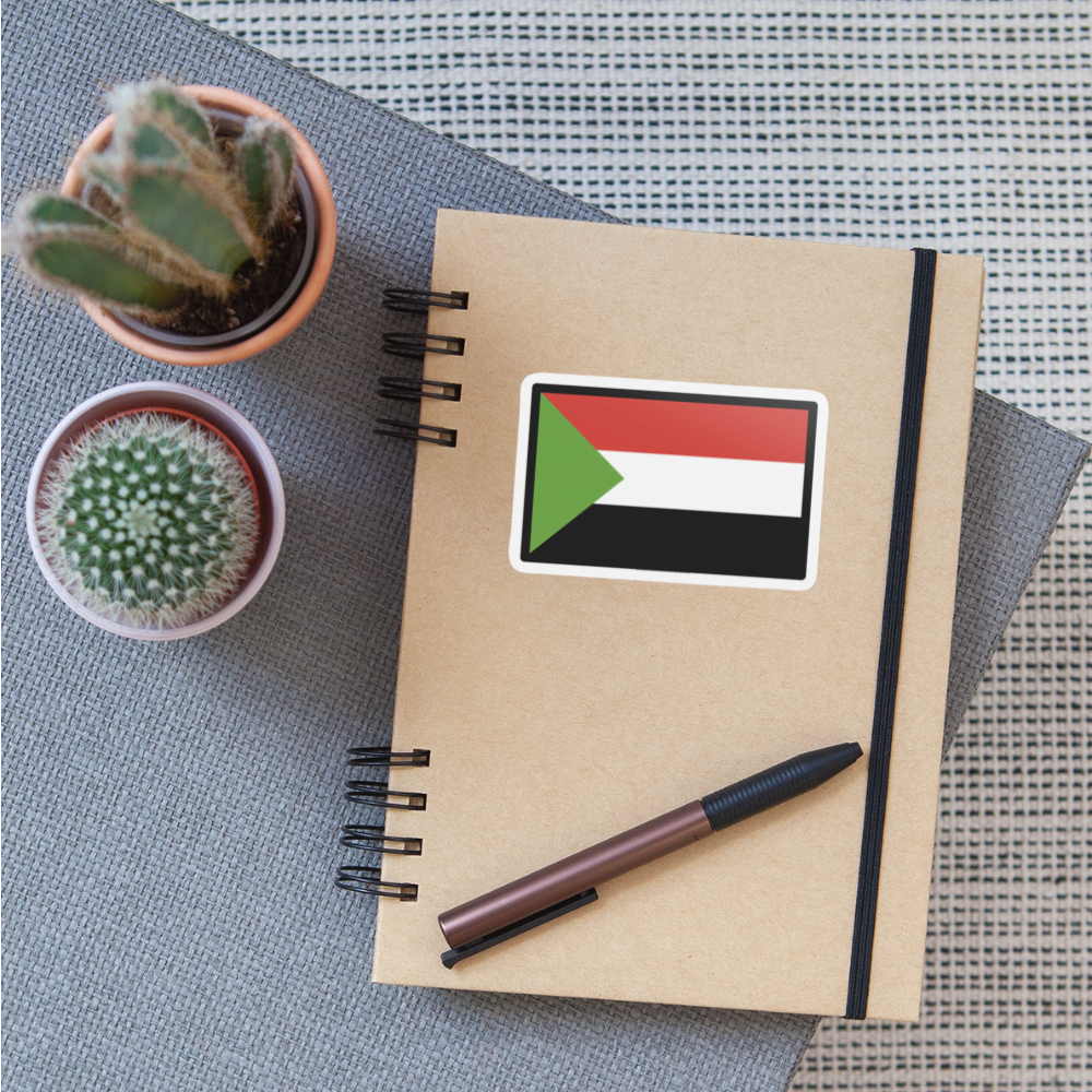 Flag: Sudan Moji Sticker - Emoji.Express - white matte