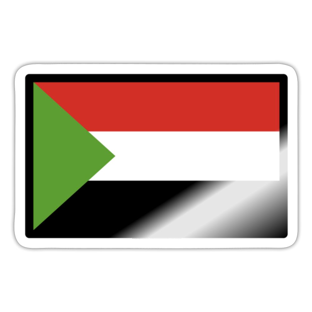 Flag: Sudan Moji Sticker - Emoji.Express - white glossy