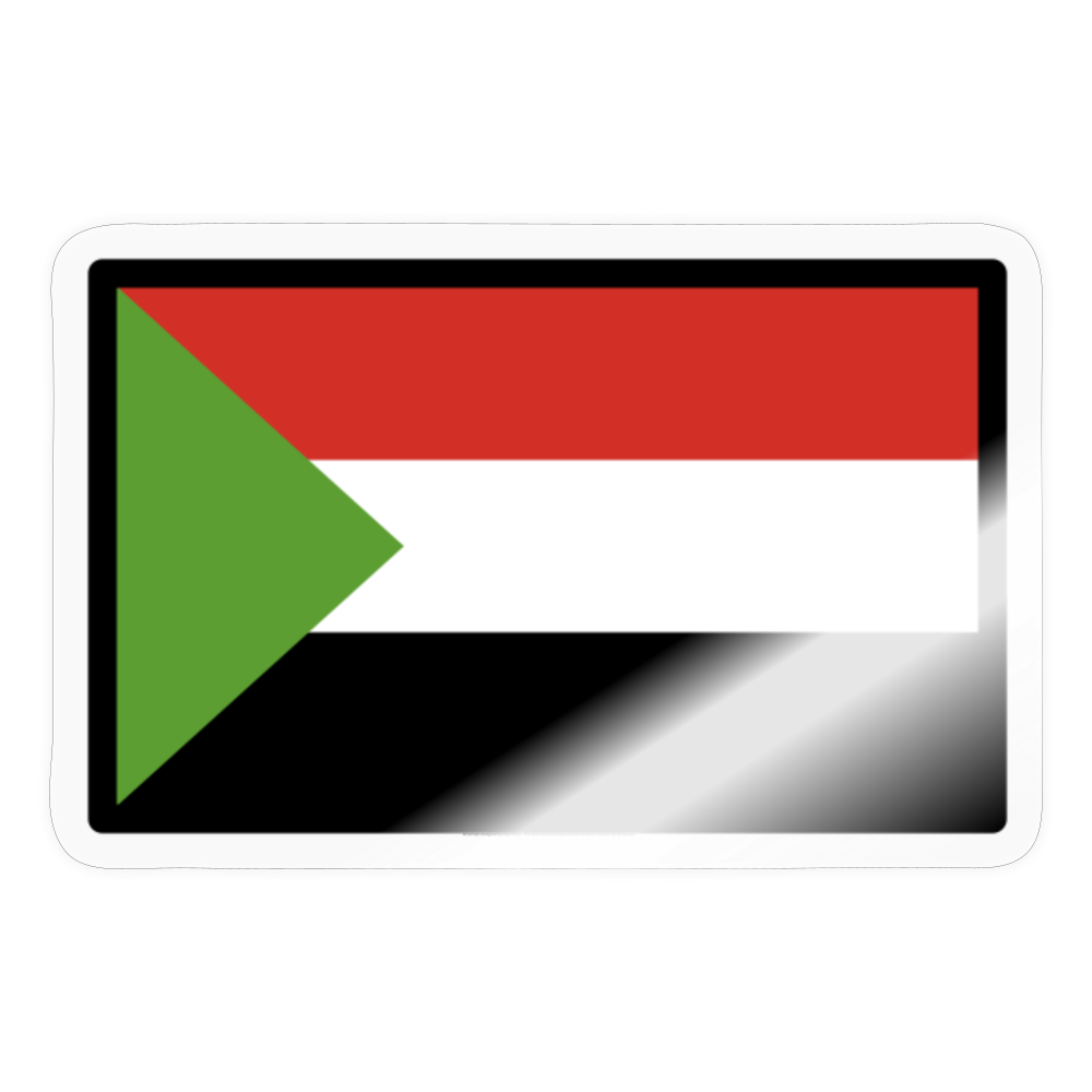 Flag: Sudan Moji Sticker - Emoji.Express - transparent glossy