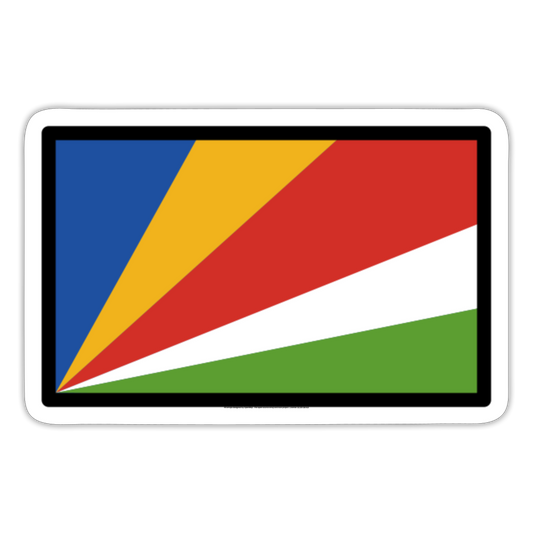 Flag: Seychelles n Moji Sticker - Emoji.Express - white matte