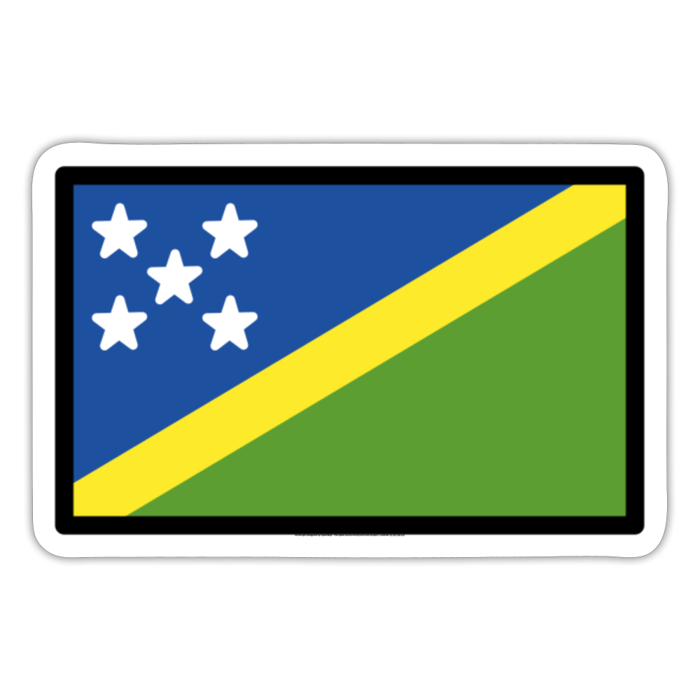 Flag: Solomon Islands Moji Sticker - Emoji.Express - white matte